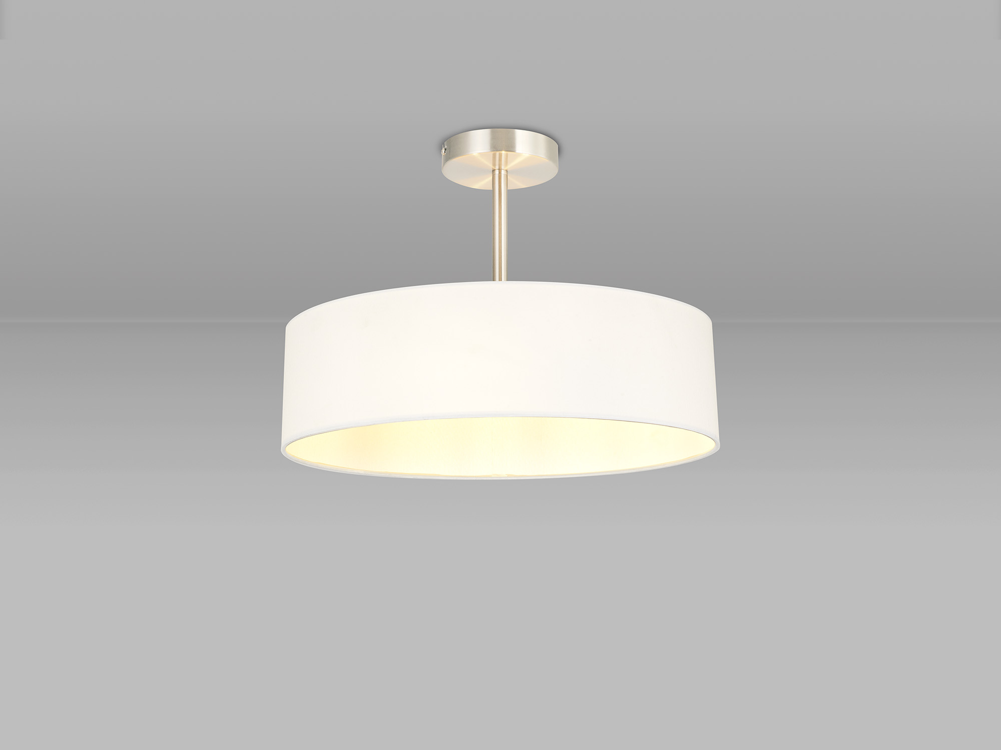 Baymont SN WH Ceiling Lights Deco Semi Flush Fittings